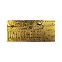 FANATTIK Jurassic World - Gyrosphere - Ticket Plaqué Or Collector 24k