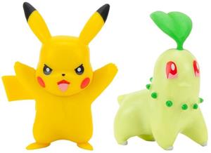 Jazwares PokÃ©mon Battle Figure 2-Pack Chikorita & Pikachu #9 5 cm