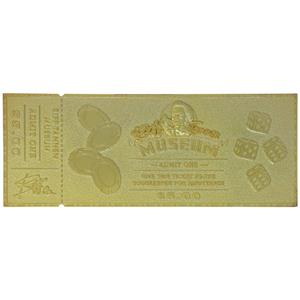 Back to the Future: Biff Tannen Museum Entrance 24k Gold Plated Ticket Replica