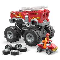 MEGA CONSTRUX Spielzeug-Auto "Hot Wheels Feuerwehr-Auto Monster Truck", (1 tlg.), mit 2 Figuren