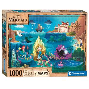 Clementoni Disney Story Maps Jigsaw Puzzle The Little Mermaid (1000 pieces)