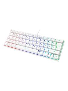 DELTACO Mechanische Mini Gaming Tastatur TKL (62 Tasten, LED RGB Hintergrundbeleuchtung, rote Schalter / Switches)