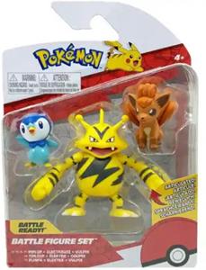 Jazwares Pokémon Battle Figure Set Figure 3-Pack Piplup, Vulpix, Electabuzz