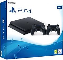 Sony Playstation 4 slim 500 GB [incl. 2 draadloze controllers] zwart - refurbished