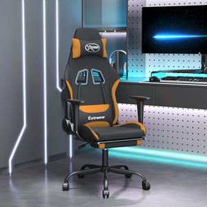VidaXL Gaming-Stuhl mit Fußstütze Schwarz und Orange Stoff 