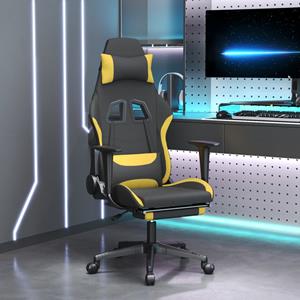 VidaXL Gaming-Stuhl mit Fußstütze Schwarz und Gelb Stoff 
