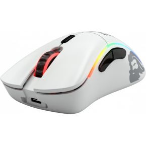 Glorious PC gaming Race Model D- Wireless Gaming-Maus - weiss matt muis