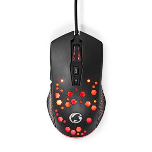 Nedis Gaming Muis | Bedraad | DPI: 800 / 1200 / 2400 / 3200 / 4800 / 7200 dpi | Instelbare DPI | Aantal kn