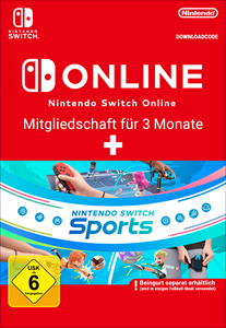 Nintendo Switch Sports +  Switch Online (Einzelmitgliedschaft - 3 Monate)