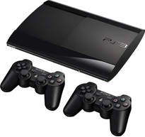 PlayStation 3 super slim 12 GB SSD  [incl. 2 draadloze controllers] zwart - refurbished