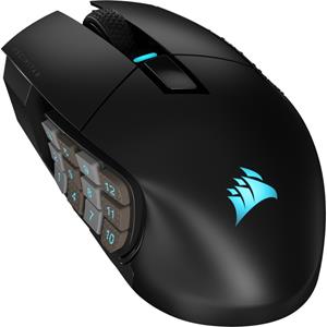 Corsair Scimitar Elite Wireless Gaming Mouse - Wireless, Backlit RGB LED, 26000 DPI, Optical - Zwart