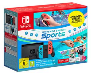 Nintendo Switch (2019 upgrade) - Red/Blue + Switch Sports