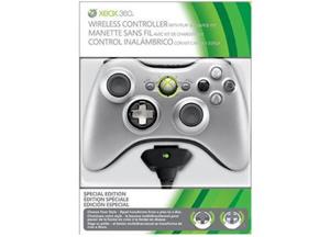 Microsoft Wireless Gamepad (Silver) with Play and Charge Kit