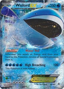 Pokémon Wailord EX -38/160 - Ultra Zeldzame  kaart (Primal Clash)