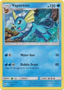 Pokémon Vaporeon Holo Rare - 18/68 // Pokemon Kaarten (Hidden Fates)