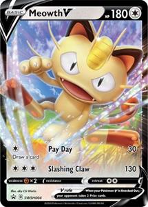 Pokémon > Meowth V - SWSH004 //  kaart (Sword & Shield Promo)