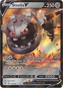 Pokémon > Steelix  V - 115/185 //  kaart (Vivid Voltage)