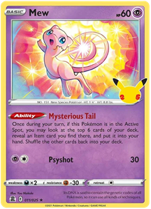 Pokémon Mew Holo Rare - 11/25 //  kaart (Celebrations)