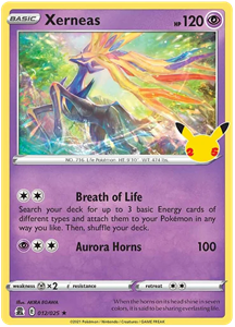 Pokémon Xerneas Holo Rare - 12/25 //  kaart (Celebrations)