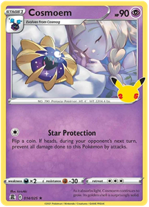 Pokémon Cosmoem Holo Rare - 14/25 //  kaart (Celebrations)