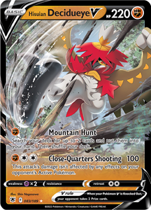 Pokémon Hisuian Decidueye V - 083/189 - Ultra Rare //  kaart (Astral Radiance)