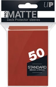 Ultra Pro  Deck Protector Sleeves Matte Rood (50 stuks)