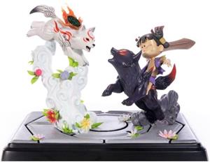 First 4 Figures Okami PVC Statue - Chibiterasu vs. Dark Chibiterasu & Possessed Kuni ()