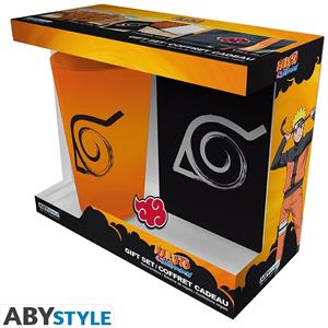 ABYstyle Tasse Naruto Shippuden - Pck XXL glass + Pin + Pocket Notebook "Konoha