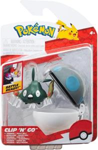 Jazwares Pokemon Figure - Trubbish + Heavy Ball (Clip 'n' Go)