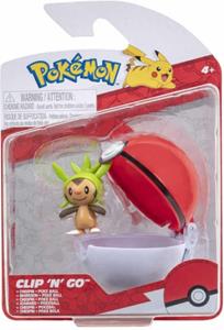 Jazwares Pokemon Figure - Chespin + Poke Ball (Clip 'n' Go)