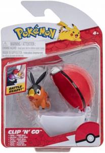 Jazwares Pokemon Figure - Tepig + Poke Ball (Clip 'n' Go)
