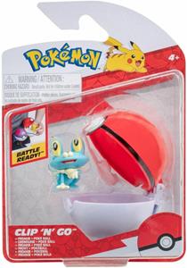 Jazwares Pokemon Figure - Froakie + Poke Ball (Clip 'n' Go)