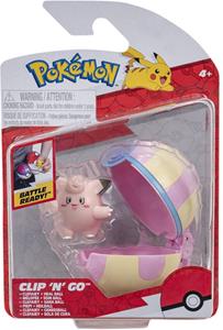 Jazwares Pokemon Figure - Clefairy + Heal Ball (Clip 'n' Go)