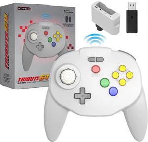 Retro-Bit Tribute 64 2.4 GHz Wireless Controller V2 (Grey) ()