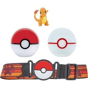 Jazwares Pokémon Clip'n'Go Poké Ball Belt Set Poké Ball, Luxury Ball & Charmander
