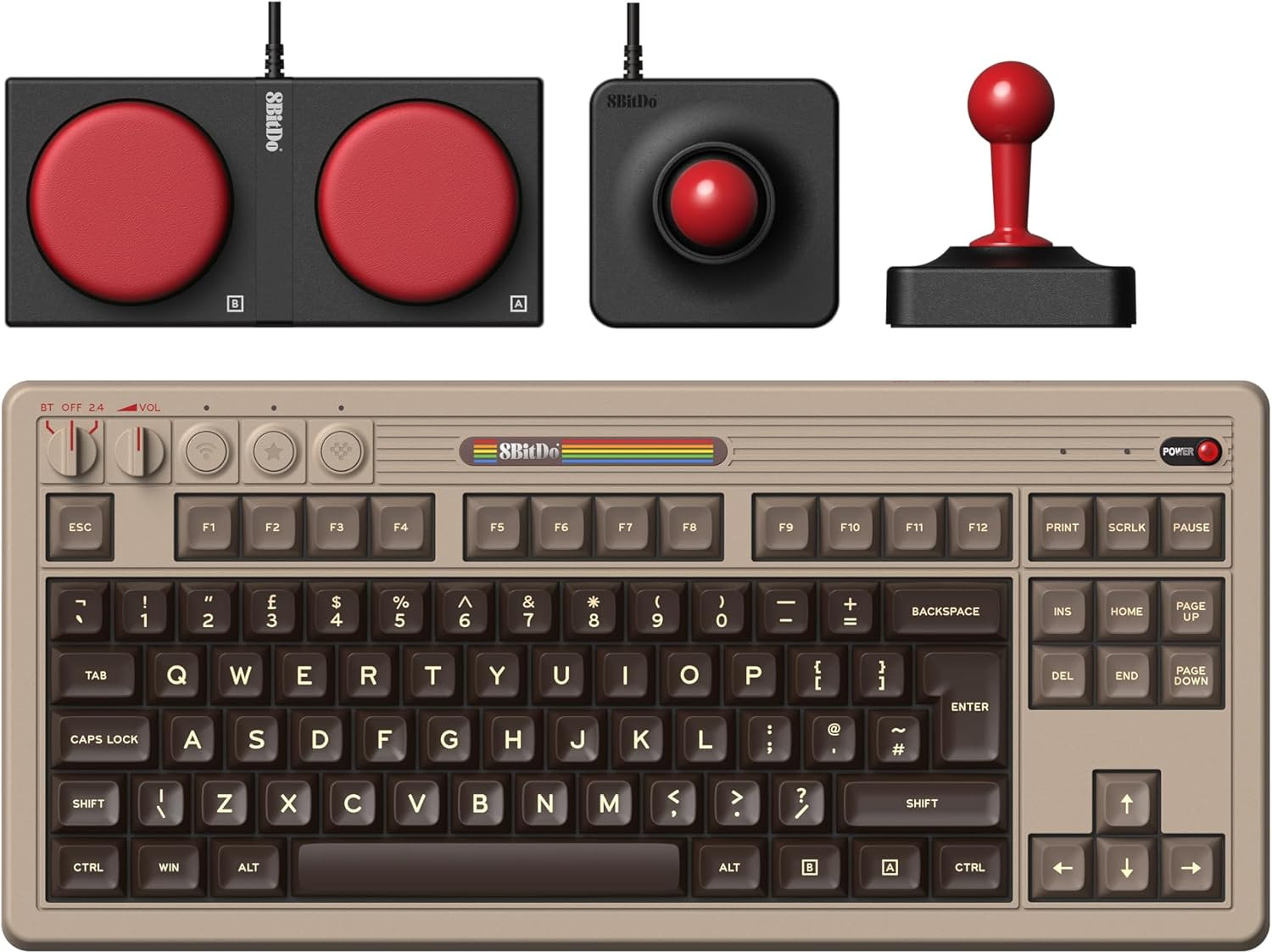 8Bitdo Retro Mechanical Keyboard C64 Edition (UK Layout)