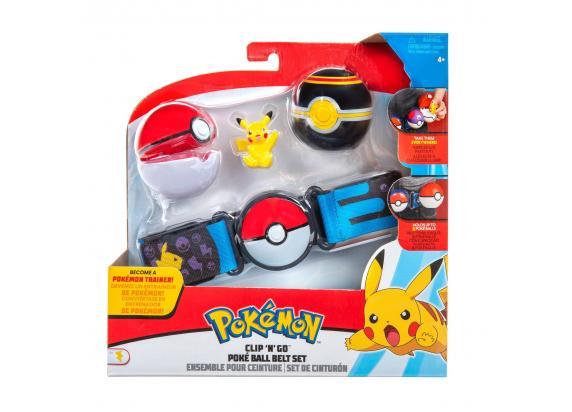 Jazwares Pokemon Clip 'N Go Poke Ball Belt (Waving Pikachu + Poke Ball & Luxury Ball)
