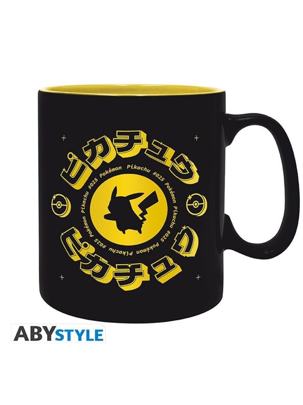 Abystyle Pokemon Mug - Black Icon Pikachu