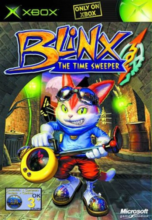 Microsoft Blinx (verpakking Duits, game Engels)