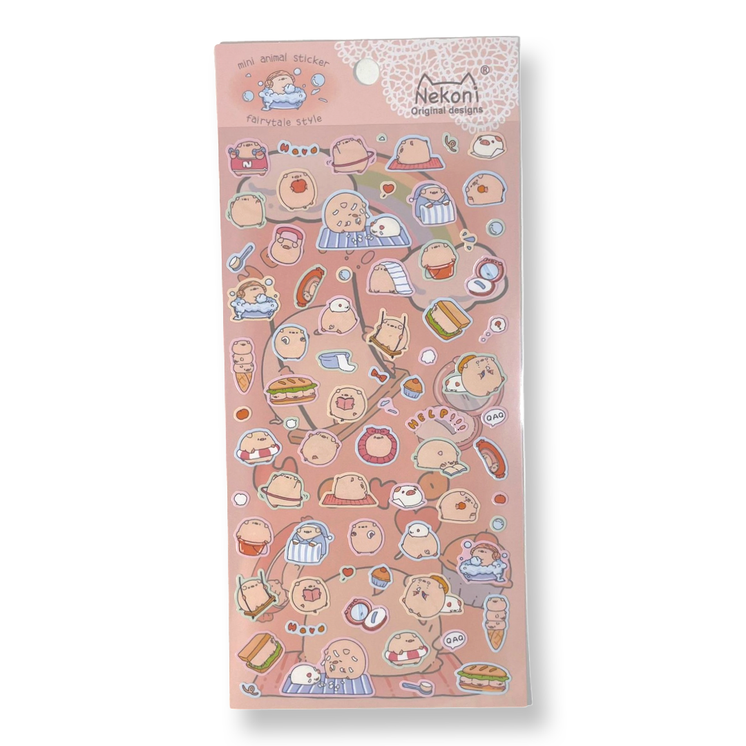 - Kawaii Piggies Mini Stickers  Nekoni