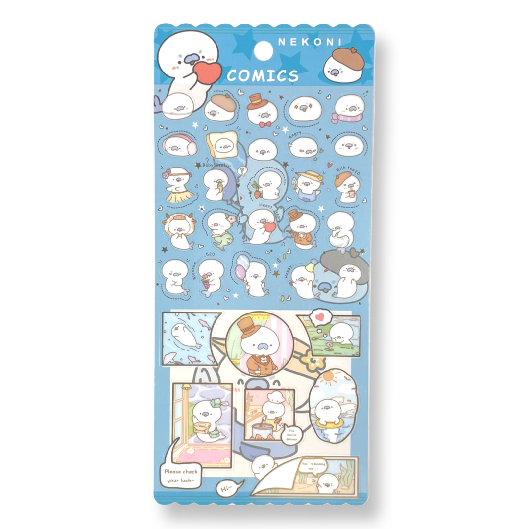 - Nekoni Comics Zeehond Stickers
