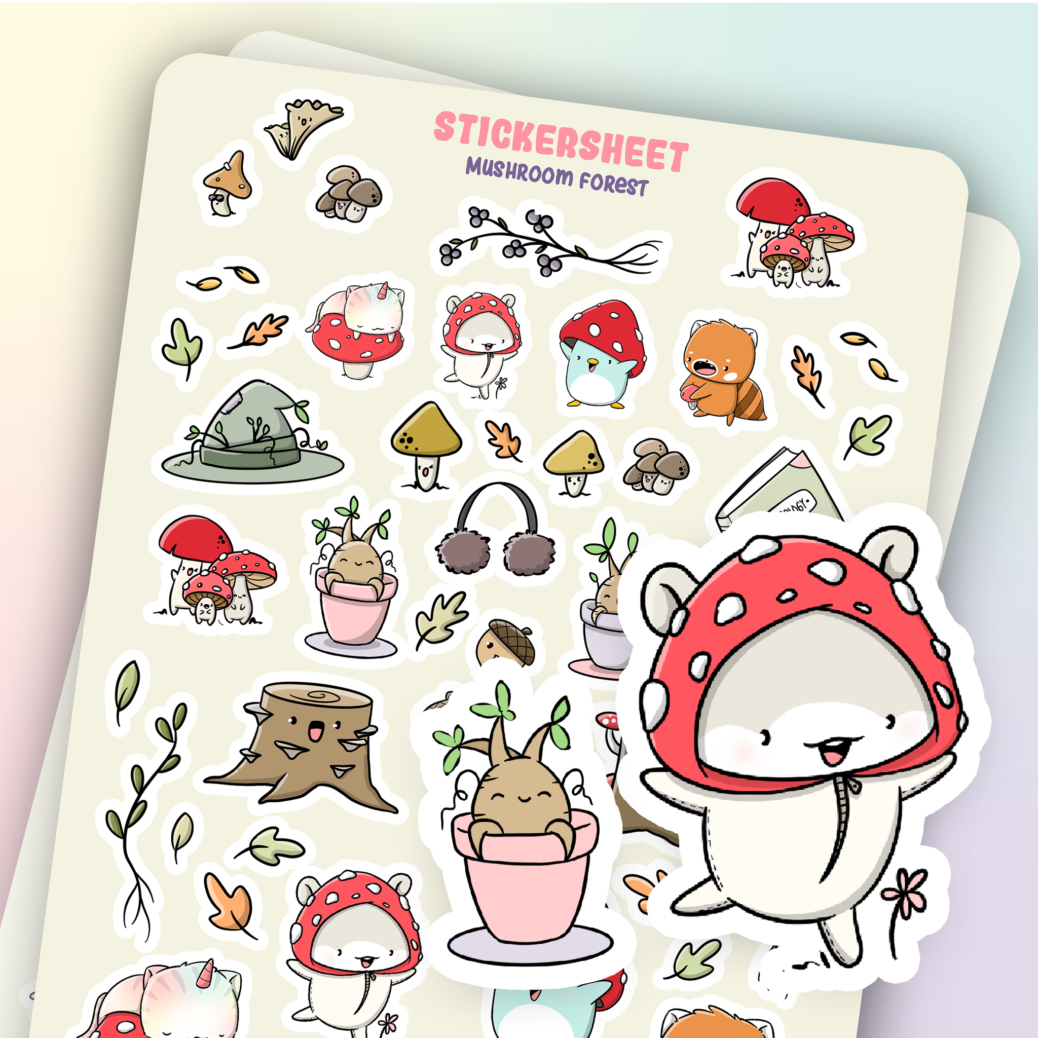 CutieSquad Stickervel - Mushroom Forest