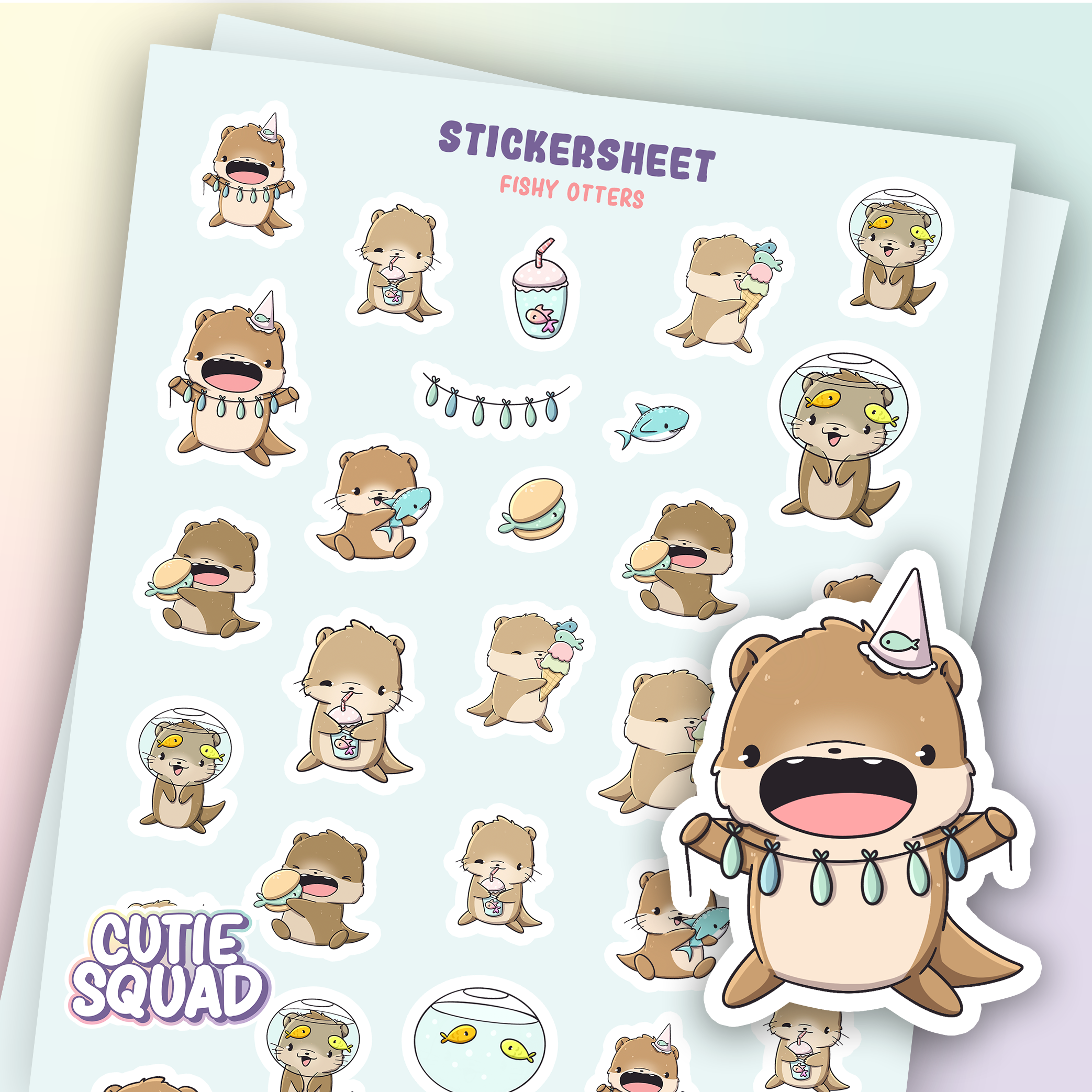 CutieSquad Stickervel Fishy Otters - 
