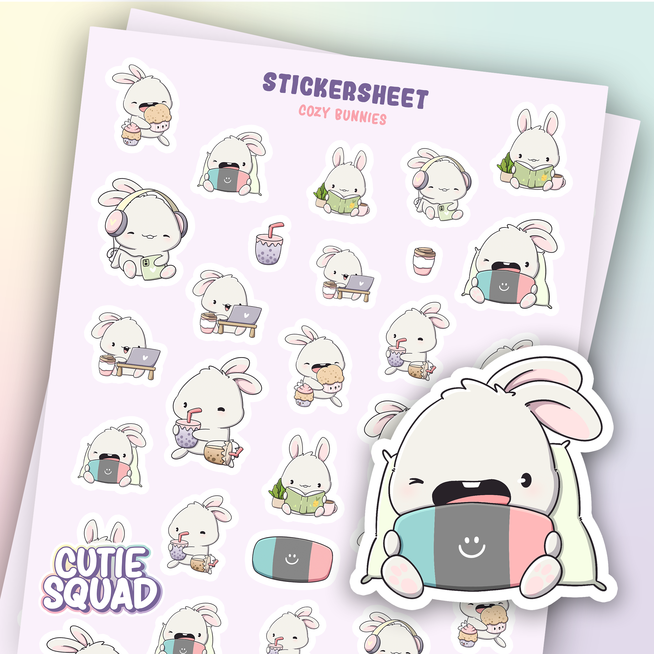 CutieSquad Stickervel Cozy Bunnies - 