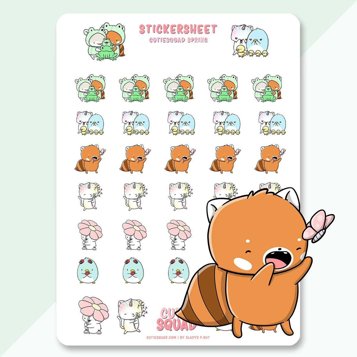 CutieSquad Stickervel - Spring (LIMITED!)