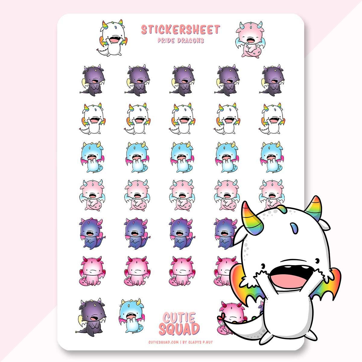 CutieSquad Stickervel - Pride Dragons (LIMITED!)