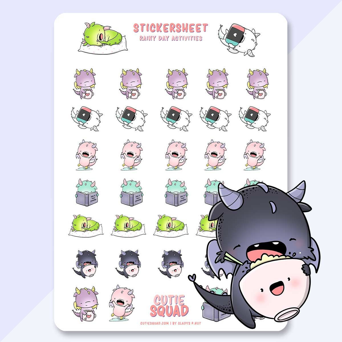 CutieSquad Stickervel - Dragons Rainy day activities (LIMITED!)