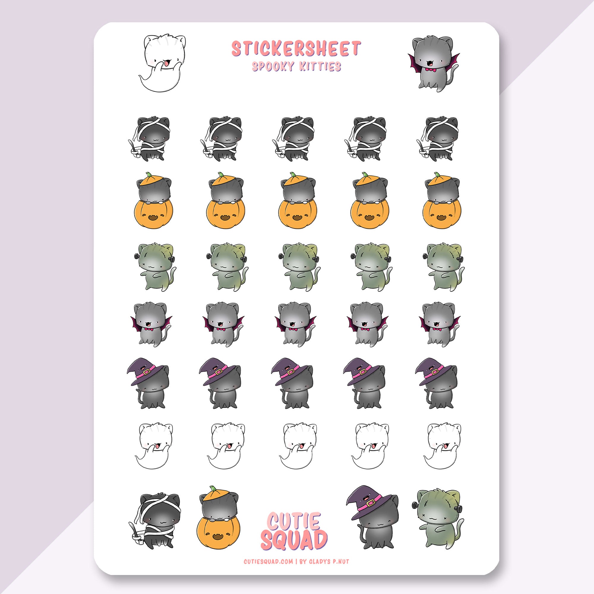 CutieSquad Stickervel - Spooky Cats