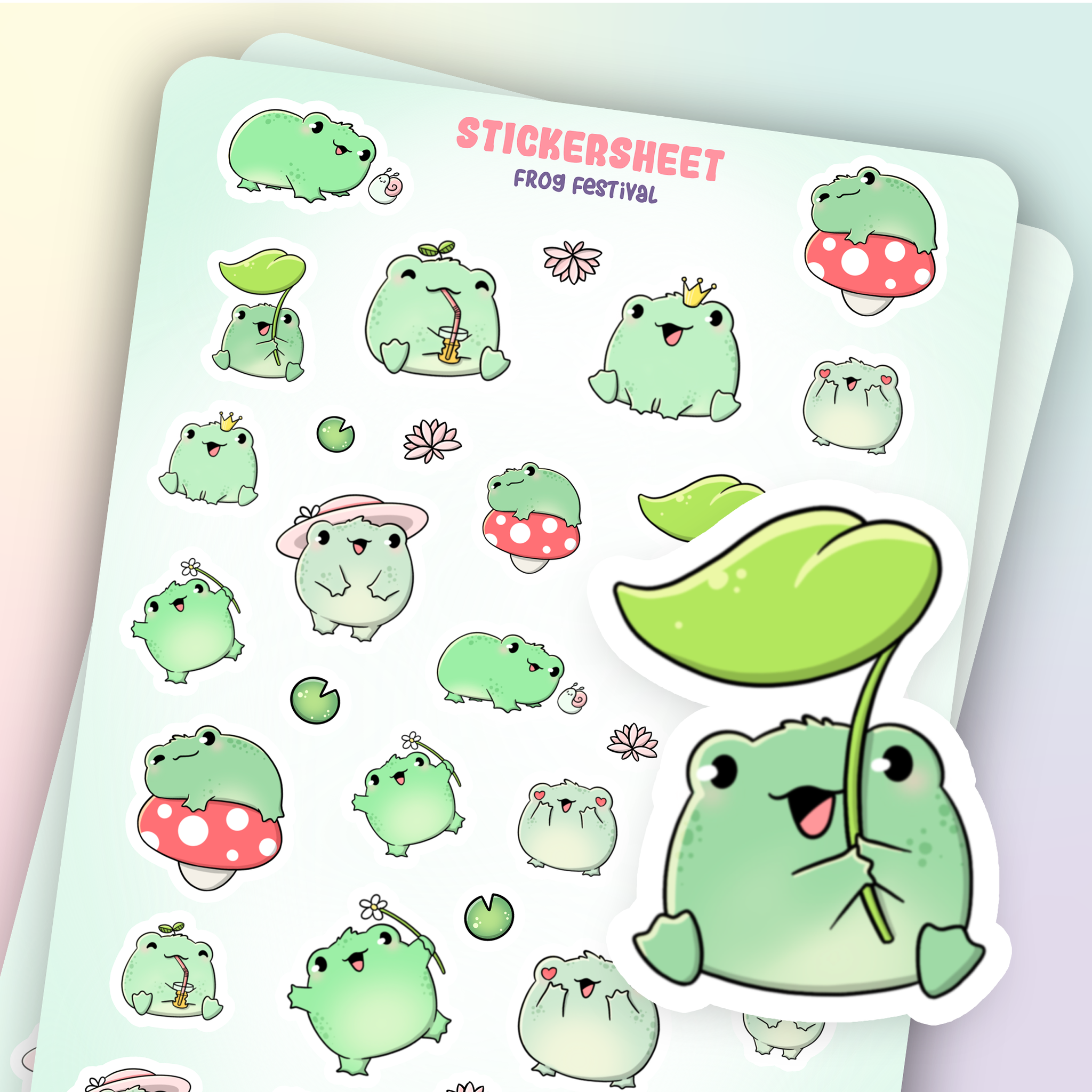 CutieSquad Stickervel - Frog Festival