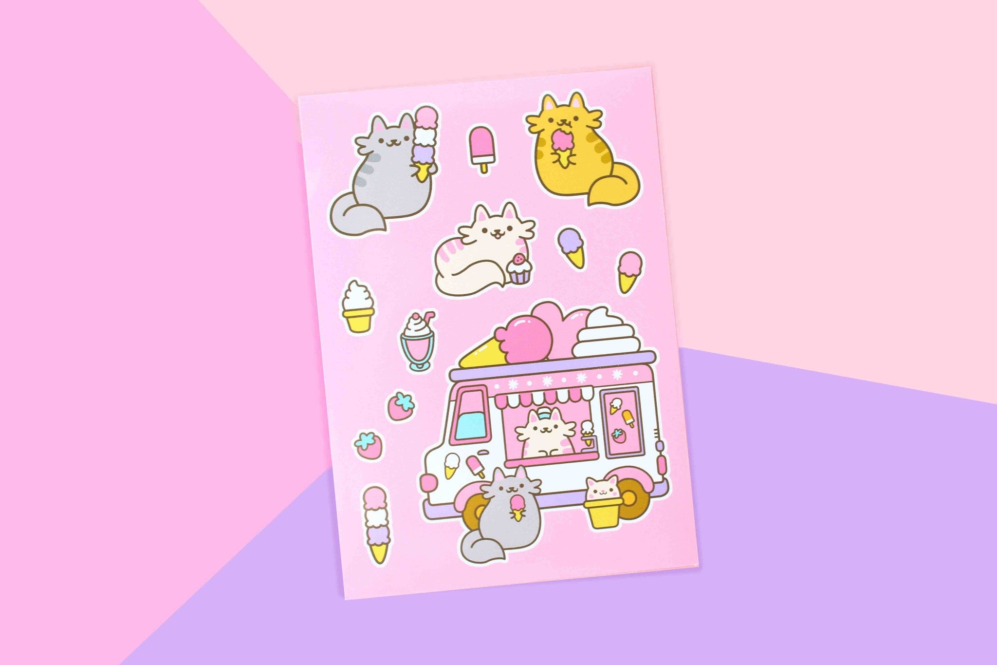 We Are Extinct Stickervel Ice Cream Cats - 